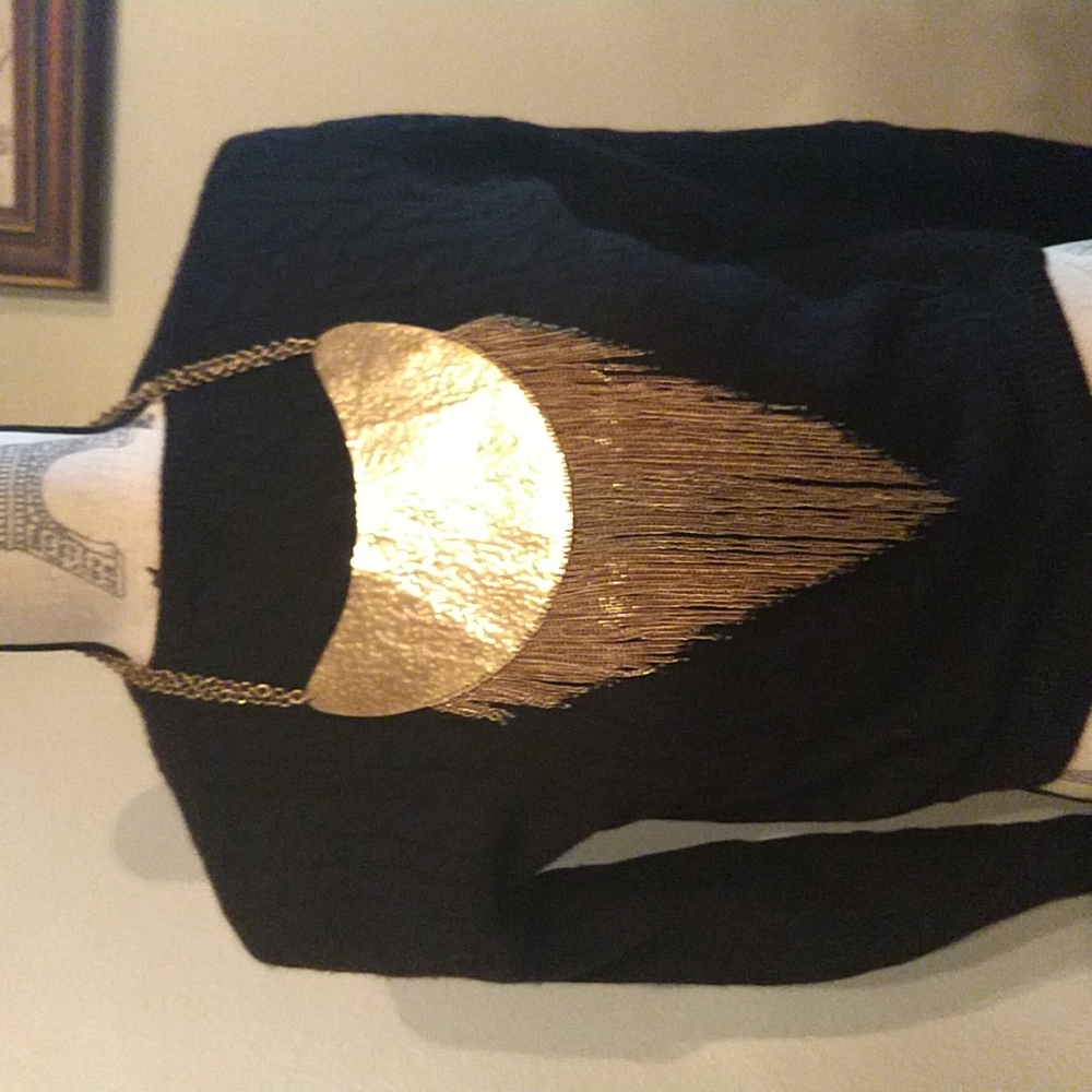 Brass, bib necklace.  Vintage. EUC
